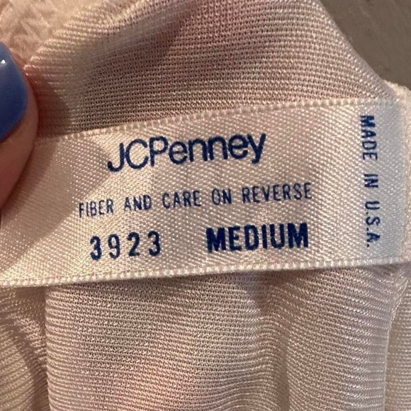 Vintage JC Penny White Mini Slip Skirt Size Medium - Picture 3 of 6